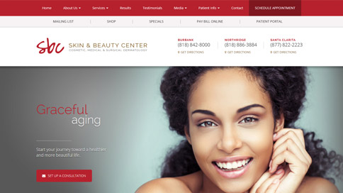 Skin & Beauty Center on Desktop